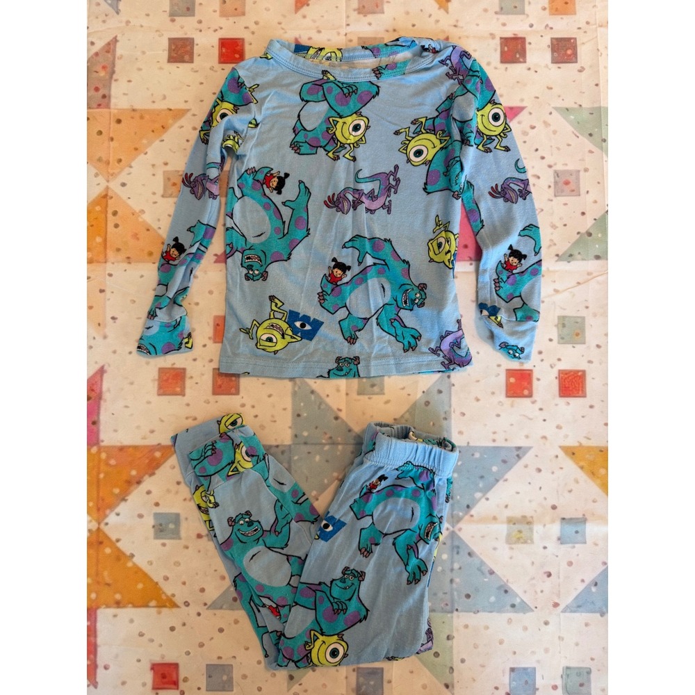 Disney Pixar Monsters Inc Pajamas Set Blue Sulley Mike Wazowski Boo Toddler 3T